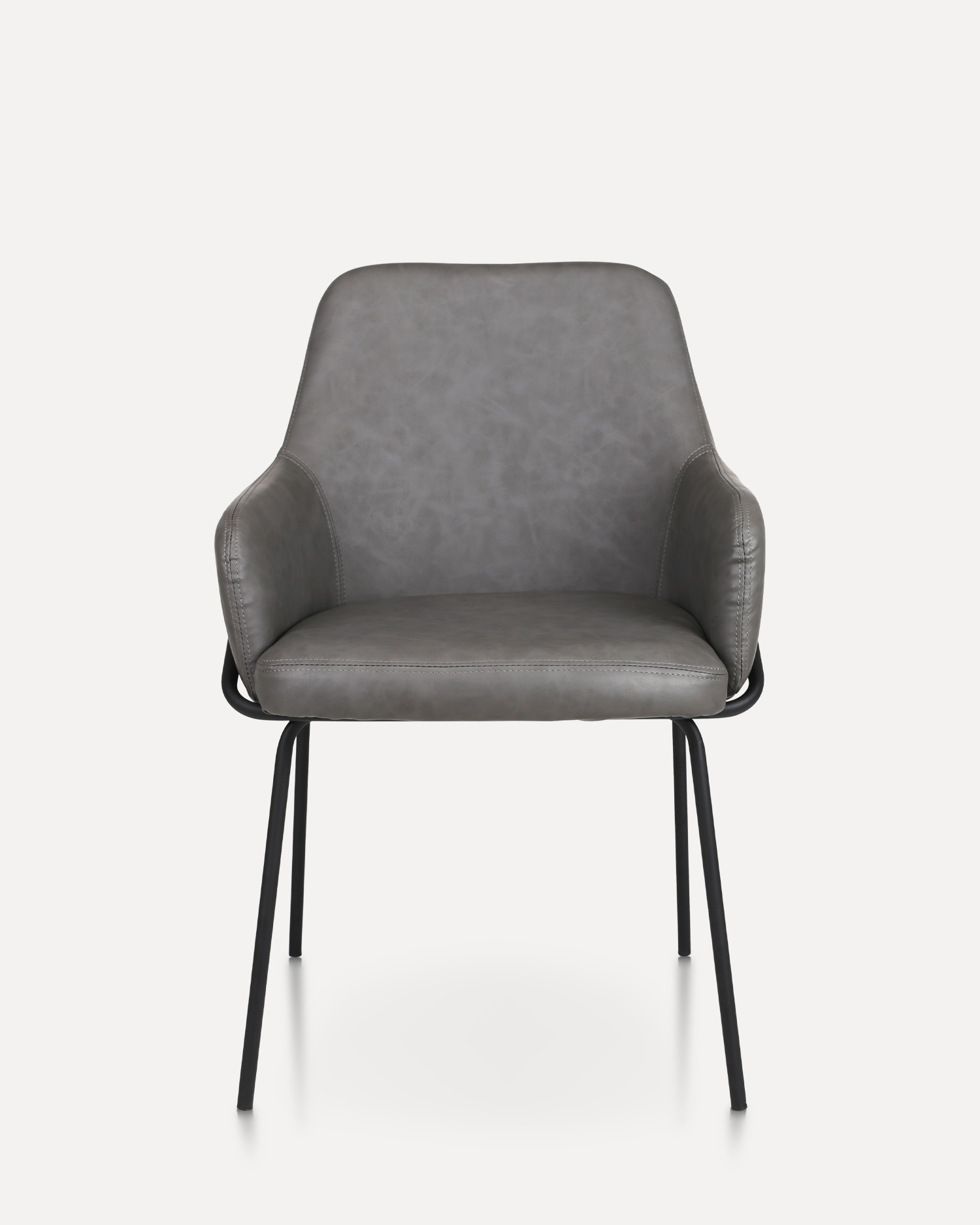 Lederen eetkamerstoel met arm Lederen eetkamerstoel met arm