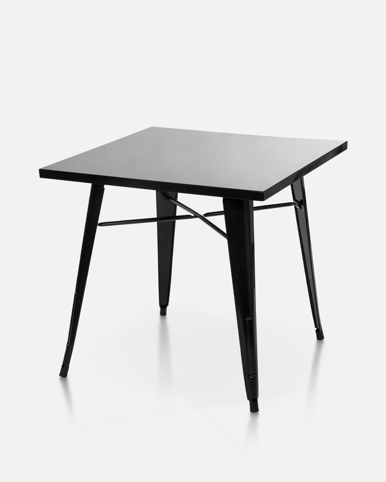 Black metal industriële eettafel