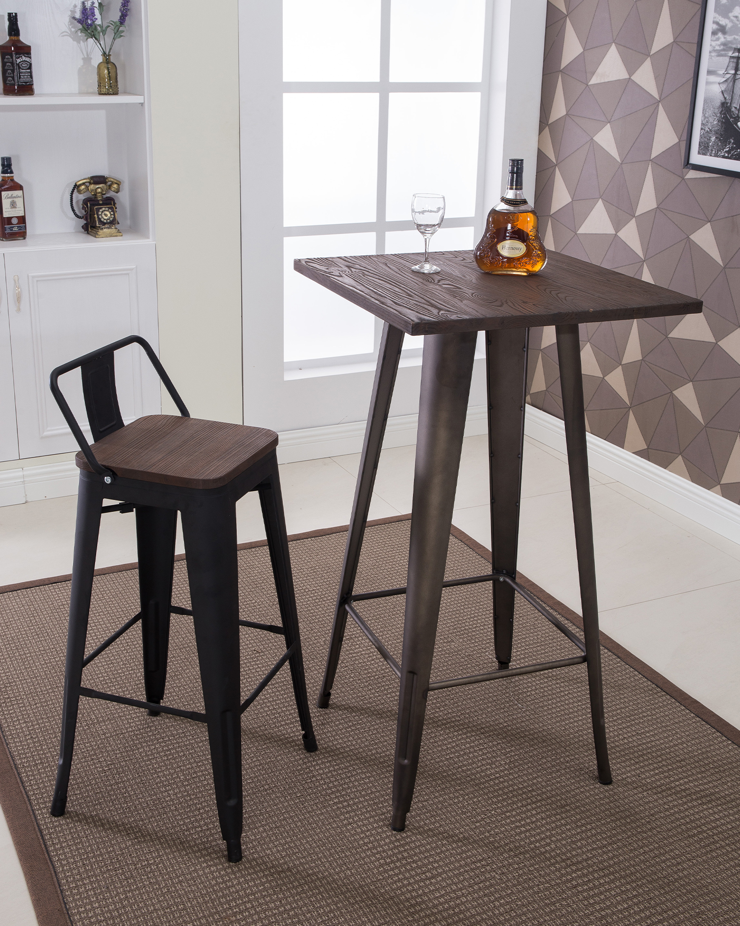 Bistro houten balk tafel Bistro houten balk tafel