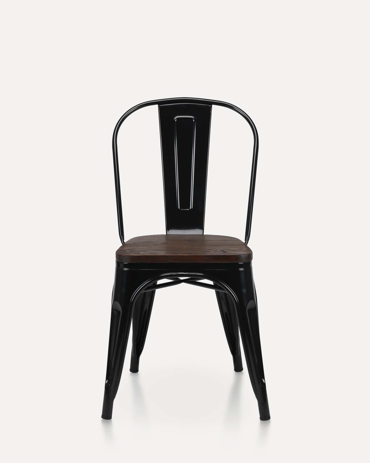 Retro metalen stoel houten stoel Retro metalen stoel houten stoel