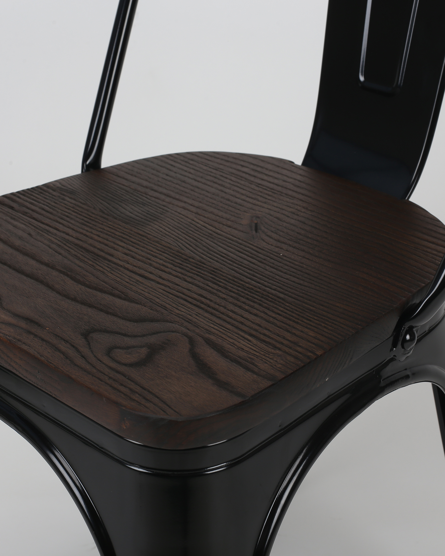 Retro metalen stoel houten stoel Retro metalen stoel houten stoel